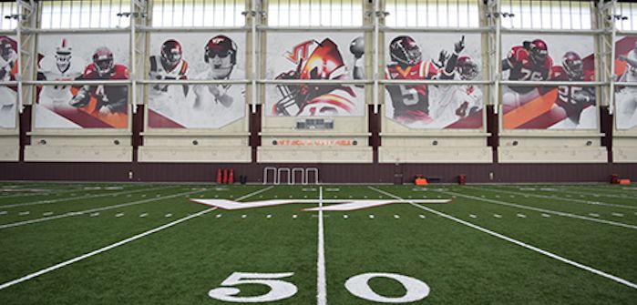 Virginia Tech has previewed its newly completed Indoor Athletic Training Facility