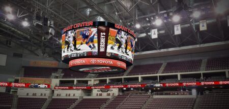 daktronics, screen, giant, center